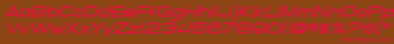SF Grandezza Heavy Oblique Font – Red Fonts on Brown Background