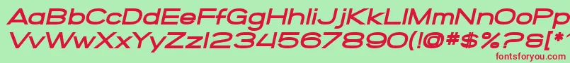 SF Grandezza Heavy Oblique Font – Red Fonts on Green Background