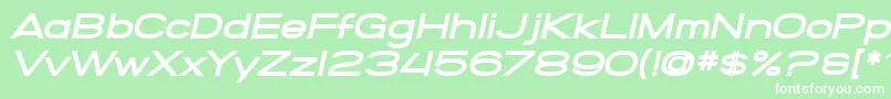 SF Grandezza Heavy Oblique Font – White Fonts on Green Background