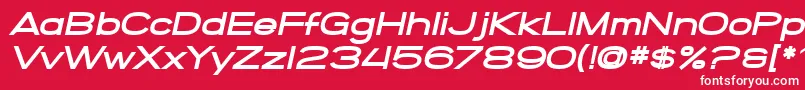 SF Grandezza Heavy Oblique Font – White Fonts on Red Background
