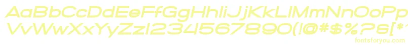 Шрифт SF Grandezza Heavy Oblique – жёлтые шрифты
