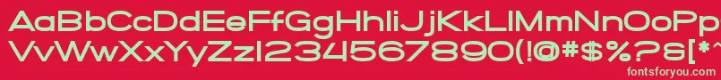 SF Grandezza Heavy Font – Green Fonts on Red Background