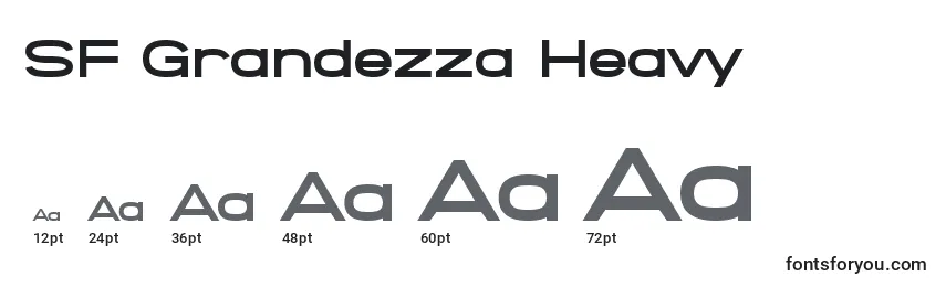 Größen der Schriftart SF Grandezza Heavy