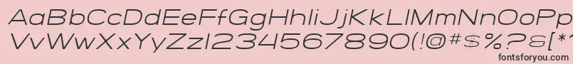SF Grandezza Light Oblique Font – Black Fonts on Pink Background