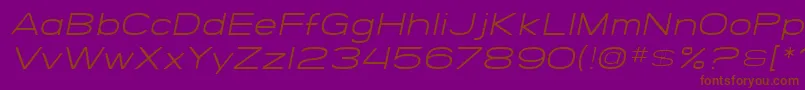 SF Grandezza Light Oblique Font – Brown Fonts on Purple Background