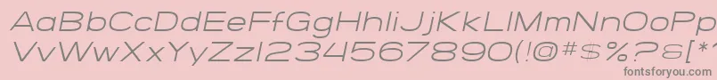 Шрифт SF Grandezza Light Oblique – серые шрифты на розовом фоне