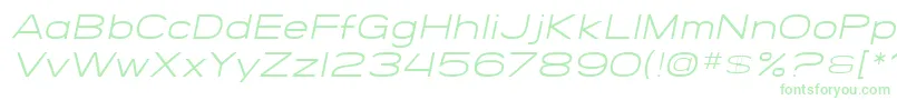 SF Grandezza Light Oblique-Schriftart – Grüne Schriften auf weißem Hintergrund