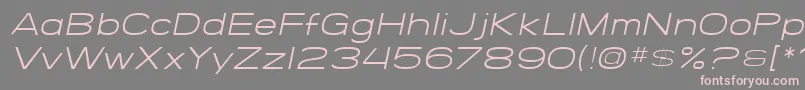 SF Grandezza Light Oblique Font – Pink Fonts on Gray Background