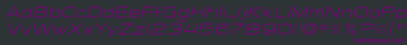 SF Grandezza Light Oblique Font – Purple Fonts on Black Background