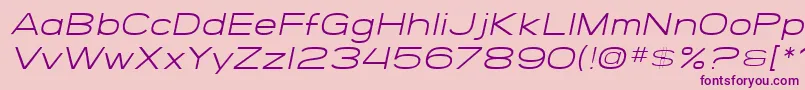 SF Grandezza Light Oblique Font – Purple Fonts on Pink Background