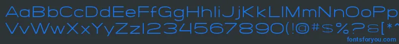 SF Grandezza Light Font – Blue Fonts on Black Background