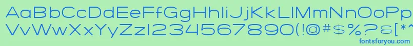 SF Grandezza Light Font – Blue Fonts on Green Background
