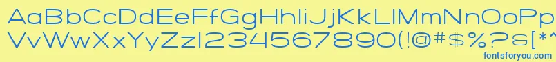 SF Grandezza Light Font – Blue Fonts on Yellow Background