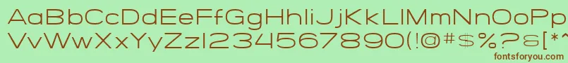 Шрифт SF Grandezza Light – коричневые шрифты на зелёном фоне