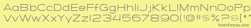 SF Grandezza Light-Schriftart – Graue Schriften auf gelbem Hintergrund