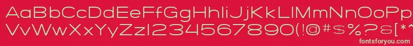 SF Grandezza Light Font – Green Fonts on Red Background
