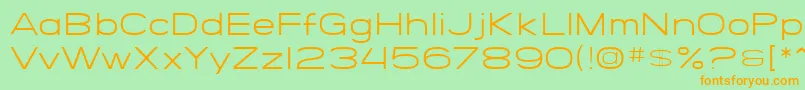 SF Grandezza Light Font – Orange Fonts on Green Background