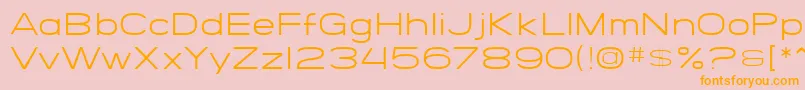 SF Grandezza Light Font – Orange Fonts on Pink Background