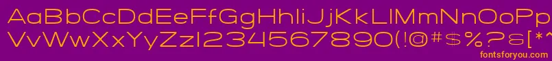 SF Grandezza Light Font – Orange Fonts on Purple Background