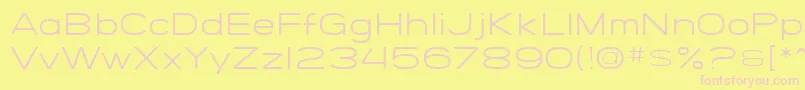 SF Grandezza Light Font – Pink Fonts on Yellow Background