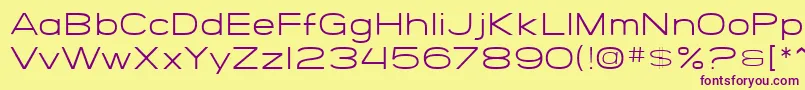 SF Grandezza Light Font – Purple Fonts on Yellow Background