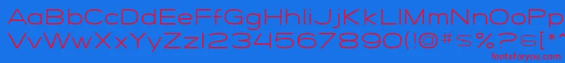 SF Grandezza Light Font – Red Fonts on Blue Background