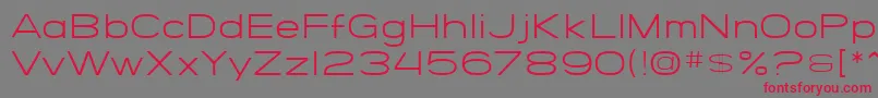 Шрифт SF Grandezza Light – красные шрифты на сером фоне