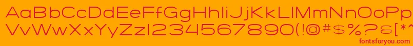 SF Grandezza Light Font – Red Fonts on Orange Background