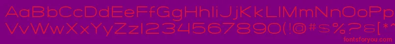 SF Grandezza Light Font – Red Fonts on Purple Background