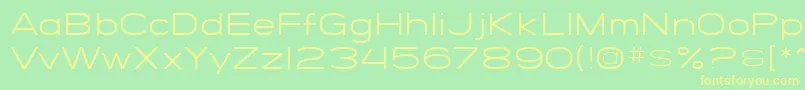 SF Grandezza Light Font – Yellow Fonts on Green Background