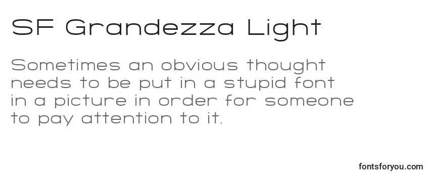 SF Grandezza Light Font