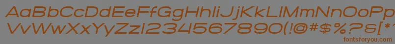 SF Grandezza Medium Oblique-Schriftart – Braune Schriften auf grauem Hintergrund