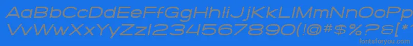 Шрифт SF Grandezza Medium Oblique – серые шрифты на синем фоне