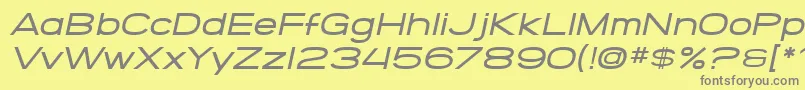 SF Grandezza Medium Oblique Font – Gray Fonts on Yellow Background