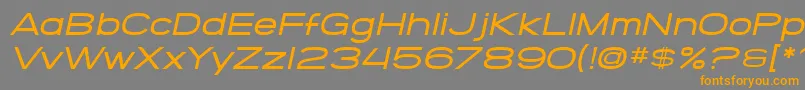 SF Grandezza Medium Oblique Font – Orange Fonts on Gray Background