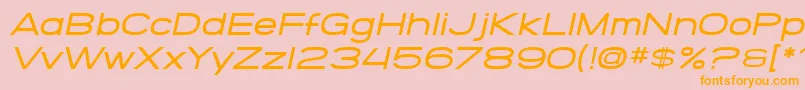 SF Grandezza Medium Oblique Font – Orange Fonts on Pink Background