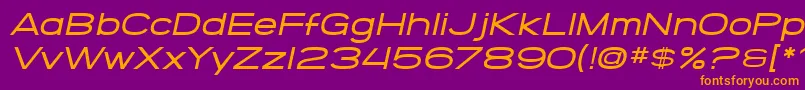 SF Grandezza Medium Oblique Font – Orange Fonts on Purple Background