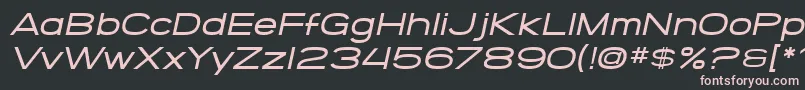 SF Grandezza Medium Oblique Font – Pink Fonts on Black Background