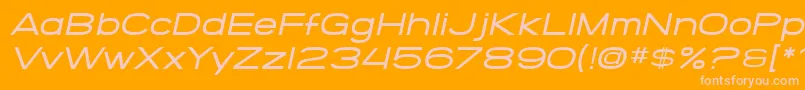 SF Grandezza Medium Oblique Font – Pink Fonts on Orange Background