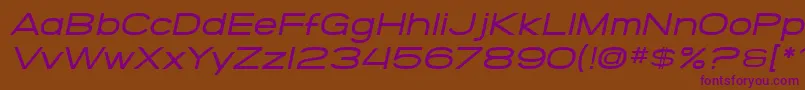 SF Grandezza Medium Oblique Font – Purple Fonts on Brown Background