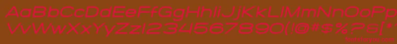 SF Grandezza Medium Oblique Font – Red Fonts on Brown Background