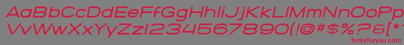 SF Grandezza Medium Oblique Font – Red Fonts on Gray Background