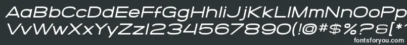 SF Grandezza Medium Oblique Font – White Fonts on Black Background