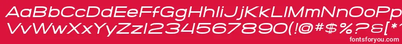 SF Grandezza Medium Oblique Font – White Fonts on Red Background