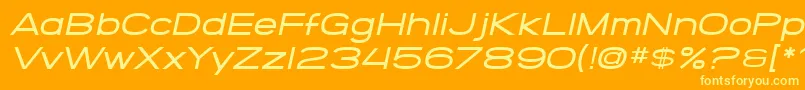SF Grandezza Medium Oblique Font – Yellow Fonts on Orange Background