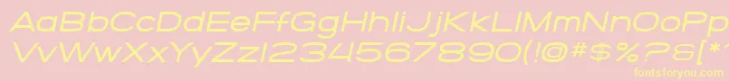 SF Grandezza Medium Oblique Font – Yellow Fonts on Pink Background