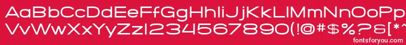 SF Grandezza Medium Font – White Fonts on Red Background
