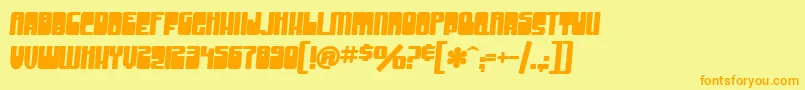 SF Groove Machine Bold Font – Orange Fonts on Yellow Background