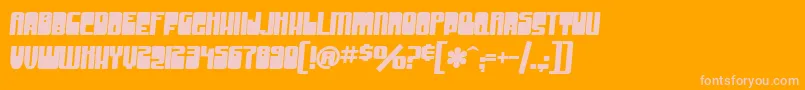 fuente SF Groove Machine Bold – Fuentes Rosadas Sobre Fondo Naranja