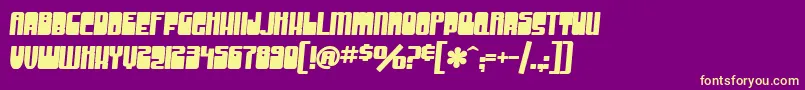 Fonte SF Groove Machine Bold – fontes amarelas em um fundo roxo